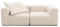 DOMO. collection Sofa Malia, Cord Modul-Sofa, 2-Sitzer aus zwei Ecksesseln, Bigsofa, Modul-Couch, 2 Einzel-Polsterelemente, 2er Couch, 216 x 108 x 69 cm (BxTxH), beige