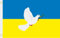 U24 Flagge Fahne Ukraine mit Friedenstaube 90 x 150 cm