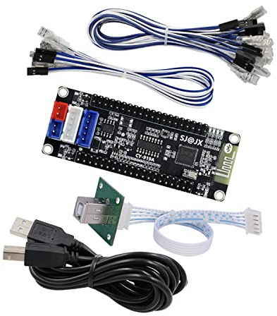 SJ@JX Arcade Game Encoder Tri-mode Bluetooth 2.4G USB Macro SOCD Controller Button Wireless Pro Controller for PS4 Dualshocked 4 Nintendo Switch IOS Android Playstation 3 Raspberry Pi PC