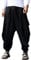 YAOHUOLE Harem Pants Mens Yoga Pants Mens Kidoriman Men Thai Fishermans Pirate Trousers Men Hippy Trousers Black L