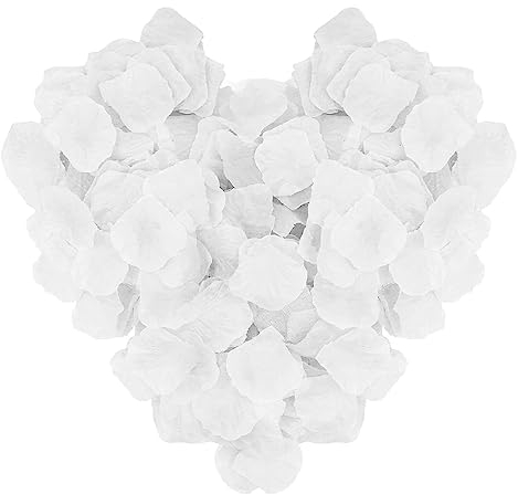Künstliche Rosenblätter,Rosenblätter,Rosenblätter Hochzeit,Rosenblüten,Deko Rosenblätter,Rose Petals Romantische,Rosenblüten Dekoration Zur Hochzeit,Hochzeit,Valentinstag, Geburtstag,Weiß 800PCS