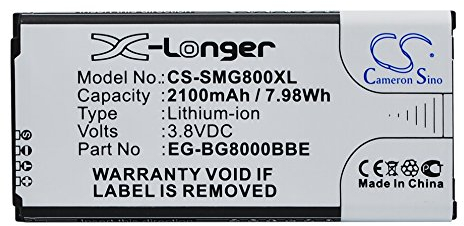 Cameron Sino Ersatz Akku für Galaxy S5 Dx, Galaxy S5 Mini, SM-G800, SM-G800F, SM-G800H, SM-G800R4, SM-G800Y PN: EB-BG800BBE, EB-BG800CBE, EG-BG800BBE 2100mAh / 8.09Wh