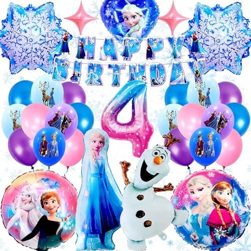 Els Deko Geburtstag 4 Jahre, Ballon Froze Geburtstagsdeko Mädchen, Ann und Els Geburtstagsdeko Set, Els Geburtstagsparty Deko 4 Jahre, Els Party Deko Kindergeburtstag, Eiskönigin Geburtstagsdeko
