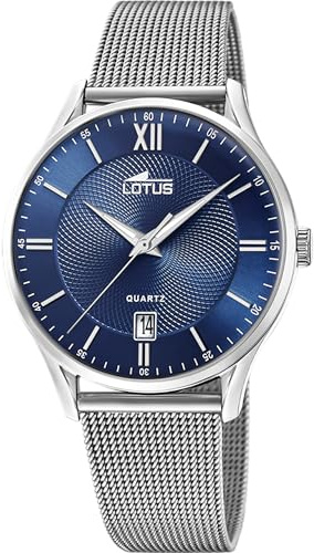 Lotus Herren Analog Uhr Edelstahl 316L Silber - Quarz - Kalender - 5 ATM Wasserdicht Casual 18405/G Special Prices
