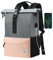 TANTOMI Rucksack Damen Groß, Laptop Rucksack Herren, Unisex Tagesrucksäcke Rolltop Rucksack Wasserdicht, Reiserucksack Lässiger Backpack Schule Freizeit Uni Arbeit Wandern
