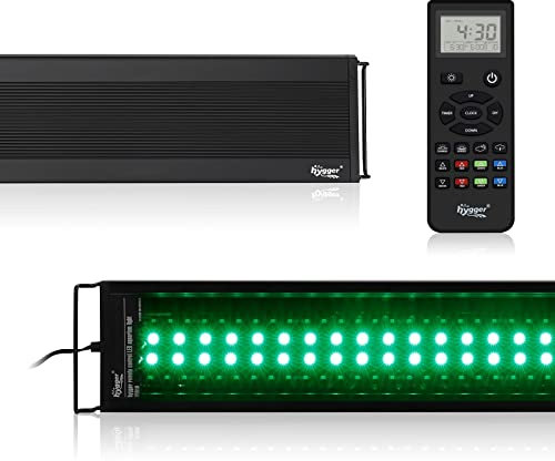 hygger Aquarium Light with Remote Control Customizable Full Spectrum led Fish Tank Light, LED Aquarium Light for Plants DIY Mode (30w (60-80cm Fish Tank Light) [Energy Class E]