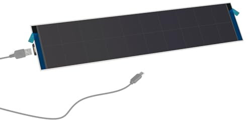 Blinds Motor Solar Charging Panel USB 2.0 Interface, 5V 5W for Motorized Roller Blinds Indoor Use Only - Compatible with Battery Tubular Motors