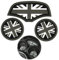 3pcs Anti-Slip Soft Silicone Car Cup Holder Coasters Union Jack UK Flag Style, Cars Holder Accessories Insert Vehicle Car Cup Mats Compatibled with Mini F55 F56 F60