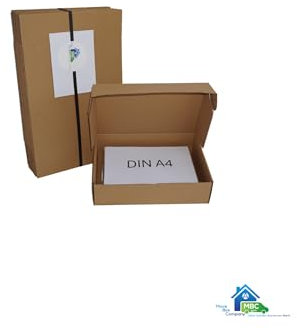 MBC 5-er Versandkarton klein, faltbar 35x25x10cm | Faltschachtel Braun | Stabil und Robust | Päckchen Recycelbar | Ideal für den Versand von kleinen Waren