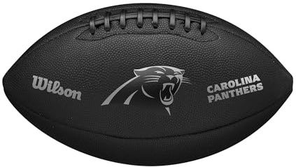 Wilson NFL Team Metallic Premiere Carolina Panthers Ball WF4015805XB, Unisex American Football Balls, Black, 9 EU