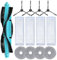 COYICOLI Kit d'accessoires de rechange pour Cecote c Conga 11090 Aspirateurs robots - 1 Brosse rotative, 4 Filtres HEPA, 4 Brosses latérales, 4 Chiffons de nettoyage
