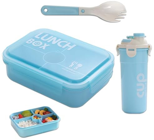 DUGEGAYL Brotdose mit Fächern – Brotdose für Lunchbox – Brotbox mit Fächern, Snackbox mit Fächern, und Brotdose für Step by Step Cloud,Brotdose Erwachsene Essenbox mit Fächern,kleine Snacks