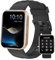 Smartwatch Damen Herren 1.85'' Smart Watch mit Bluetooth Telefonfunktion,Fitness Tracker mit Schrittzähler Uhr Pulsuhr SpO2,Fitnessuhr Damen mit 110+ Sportmodi,Armbanduhr Kompatibel mit iOS Android