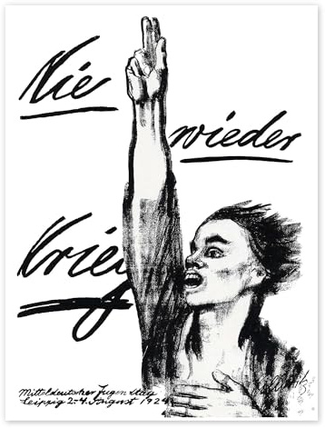 Posterlounge Nie wieder Krieg Poster | 60 x 80 cm von Käthe Kollwitz Schwarz-Weiß Wandbilder Wanddeko