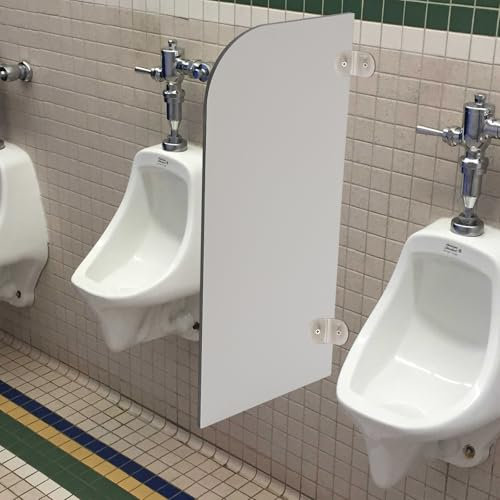 OUKANING Cloison d'urinoir 40 x 90 cm – Montage mural – Cloison murale pour urinoir WC – Brise-vue – Urinoir WC homme (gris)