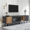 Jaxenor 200cm Long TV Unit for Living Room, TV Media Units with Storage 3 Doors, Modern Large TV Stand Cabinet for 90 inch TV (Grey)