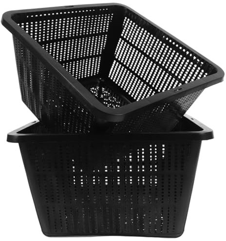 BESPORTBLE 2 Stück Hydrokultur Netztöpfe Aus Kunststoff Für Wasserpflanzen Tragbare Pflanzkörbe Für Garten Und Teich Einfache Handhabung Leicht Und Transportabel Für Anfänger