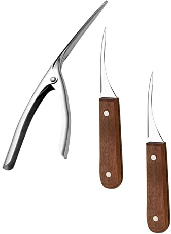 COLLBATH Set Med 3 Räkskalningsverktyg - Räkskalare Räkrensare Räkskärare - Kompakt &