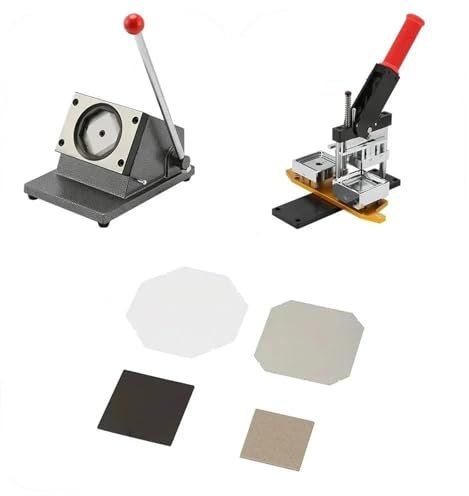DGOINGPI Machine For Badges 50x50mm Kit Fridge Magnet Button Maker Machine With Paper Cutter And 100pcs Materials 2x2 Badge Maker machine(Machine)