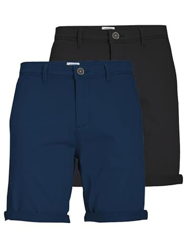 JACK & JONES Jjibowie Jjshorts Solid Sa Sn Bermuda Shorts for Men, L Blue