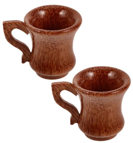 PEPLAYTAL 2 Pièces verre à vin en bois de coco Verre à vin en noix de coco Verre à vin fait main verre à bière verres à bière tasse de thé de camping tasses en bois chope à Biere Coffee