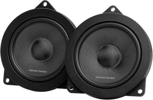 Harman Kardon FIT4SFL Haut-Parleur Médium Plus 100mm (4), Cône en Fibre de Verre, Audio Haute Résolution, 45W RMS, Système de Sonorisation pour Voiture offrant Une Clarté Vocale et Un Son Dynamique.