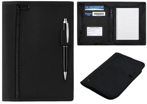 SECUREYVILL Porta Documenti Auto Multiuso con Cerniera Morbida, Organizer per Libretto di Circolazione, Assicurazione, Patente e Manuale del Proprietario