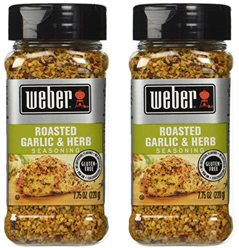 Weber Seasoning, Roasted Garlic and Herb, 7.75 Ounce - 2 Pack