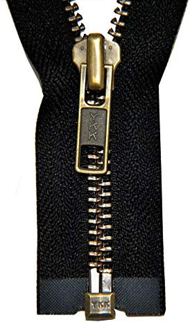 YKK Reißverschluss 1 Wege teilbar schwarz 50 cm Metall Metallzähne