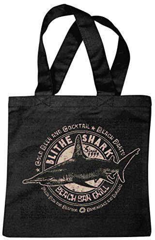 Tasche Umhängetasche HAIFISCH SHARK SEAFOOD WEIßER HAI KATZENHAI SANDHAI TIGERHAI HAI HAIFISCH SHARK ATTACK WEIßER HAI KATZENHAI SANDHAI TIGERHAI Einkaufstasche Schulbeutel Turnbeutel in Schwarz
