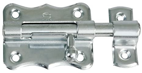 Amig - Goupille de suralimentation | 35 x 33 mm | Convient aux portes de passage en bois | Loquet pour salle de bain, chambre ou bureau | Verrou de sécurité | Acier zingué