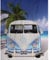 Große Original Volkswagen Fleece-Decke VW Bulli T1 blau 130 cm x 170 cm Camper-Van VW Bus T1 Decke Kuscheldecke Tagesdecke Fleecedecke Schmusedecke Flauschdecke Wohndecke passend zur Bettwäsche 048