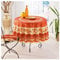 Villages de Provence Runde schmutzabweisende Tischdecke - Faltenbeständig und 100% Polyester - Orange - Ø 180 cm - Tournesol Abeille - 6/8 Besteck - Innen oder Außen - Esstisch, Küche oder Garten