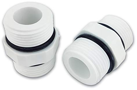 Finerfilters 3/4 x 3/4 Male Threaded Hex Nipple Plastic Fittings x2