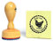 Stempel Eier von glücklichen Hühnern - schwarzes Huhn - Personalisierung Wunschtext möglich - Ø 20 mm