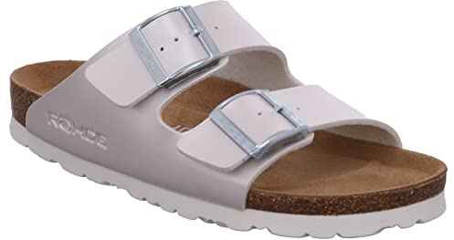 Rohde Alba Softino Pantolette Damen Hausschuhe Sandale 5623 01 Zweiriemer Weiss, Schuhgröße:36 EU