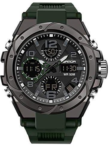 rorios Herren Militär Sportuhr Digital Quarz Uhr mit Silikon Armband Digitaluhren für Männer Jugendliche Elektronische Uhr mit Alarm Timer