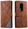 SONWO Hülle für OnePlus 8 Pro, Premium Leder PU Handyhülle Flip Case Wallet Silikon Bumper Schutzhülle Klapphülle für OnePlus 8 Pro, Braun