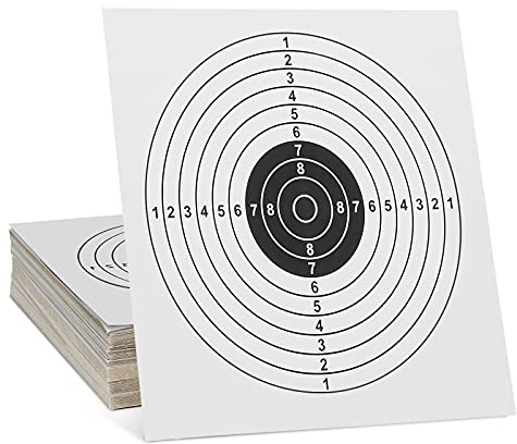 Huntvp 100pcs Paper Targets,for Rifles, Pistols, AirSoft, BB Pellet Guns Shooting Training Practice 14 x 14cm Target Holder
