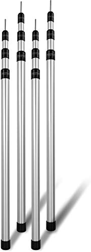 normani Outdoor Sports Aluminum Teleskop Zeltstange Aufstell-Stange Sützstange Verstellbar von 76-180 cm, 94-240 cm oder 116-300 cm Farbe 4Stück Größe 94-240 cm