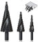 ERWEY 3 Pcs Punte Coniche 4-12/4-20/4-32mm, in Acciaio HSS, Fresa Conica Trapano a Gradini, Buco Cutter a Scalini per Eseguire Foro In Metallo Acciaio Ottone Legno Plastica Ferro
