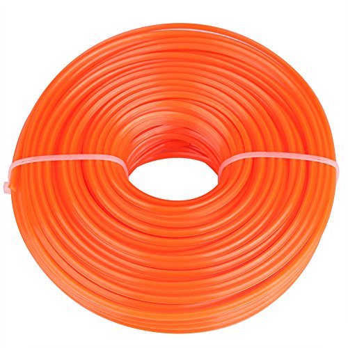 Mähfaden Trimmerfaden, 3 mm Nylonschnur Rasentrimmer Faden Ersatzfaden Nylonfaden Strapazierfähiger Trimmerfaden Freischneider Faden Quadratisch Benzin Rasentrimmer für Über Gras und Unkraut Orange