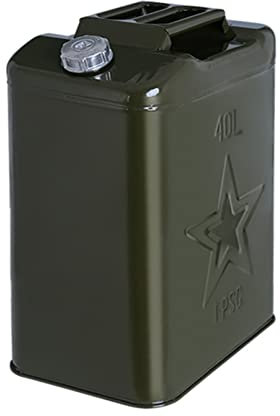 ADASPR Metall Benzinkanister 5-60 Liter Metallkanister Kanister Kraftstoffkanister mit Kanüle Dieselkanister Ersatzkanister mit Flexibles Ausgießer für Treibstoff Benzin und Diesel (Size : 40L)