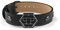Philipp Plein Herren Armband Leder Schwarz Edelstahl IP Gun Hexagon, Länge: ca. 22 cm, PJ7AA11BU