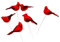 YCHTEWY 12 x Vogel-Weihnachtsschmuck zum Anklippen für Bäume, 8,9 cm (B)