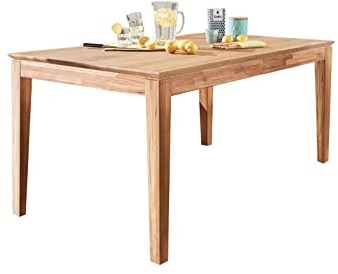 möbelando Esstisch TI-0598 aus Wildeiche massiv mit Auszug in Natur geölt. Abmessungen (BxHxT) 120x75x80 cm