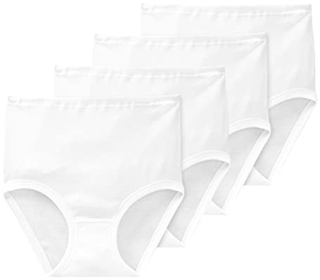 Schiesser Damen Taillenslip Maxi Original Feinripp Baumwolle 4er Pack, Farbe:Weiß, Artikel:-100 weiß, Größe:40