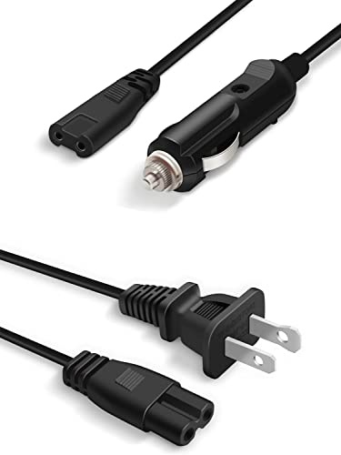 Buddew Power Cord - 12/24V/Car Charger & 110-230V Home/Office Wall Charger Compatible wtih Buddew Electric Lunch Box ABY Series, Portable Electric Heating Bento Box Power Cable