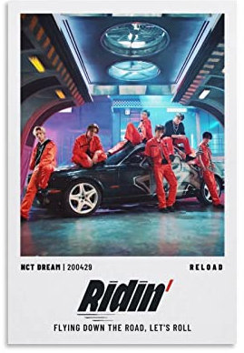 NCT DREAM RIDIN Poster Dekorative Malerei Leinwand Wandkunst Wohnzimmer Poster Schlafzimmer Malerei, Leinwand Kunst Poster Und Wandkunst Bilddruck Moderne Familienzimmer Dekor 12x18inch(30x45cm)