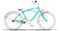 Plumbike Rider Go Girl Turquise Fahrrad - Stadtrad mit 26 Räder - Stadtfahrrad 3-Gang-Version - Großer Weicher Fahrradsattel - 155-190 cm - Urbanes Fahrrad - Türkis - 39x188x115cm